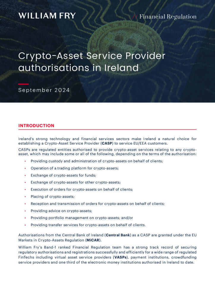 FRU_Crypto Asset Service Provider authorisations in Ireland -sept 2024