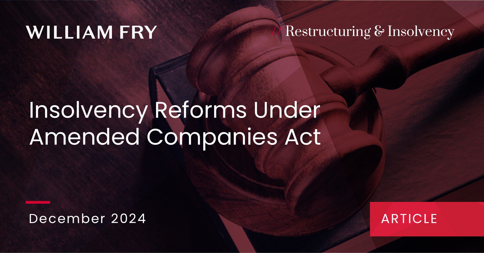 Insolvency Reforms under Amended Companies Act